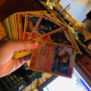 FireType Pokémon card stack!